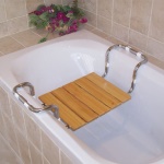 DH - SEDILE PER VASCA LARICE SENZA SCHIENALE TELAIO CROMO