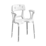 DH - SEDIA DA DOCCIA CON APERTURA BRACCIOLI E SCHIENALE