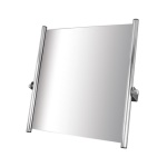DH    SPECCHIO RECLINABILE CON VETRO DI SICUREZZA cm. 60 x 65 Acciaio Inox