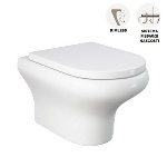 RAK - VASO SOSPESO COMPACT/NINFEA RIMLESS FISSAGGIO NASCOSTO