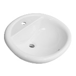 LINPH - LAVABO SOPRAPIANO CON FORO RUBINETTO CM 57x49