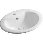 LINPH - LAVABO SOPRAPIANO CON FORO RUBINETTO LS66 CM 56 X 46