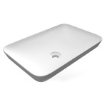 RAK - LAVABO AD INCASSO RETTANGOLARE SENZA FORO VARIANT 55 X 36 CM