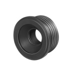 G.M.P - MORSETTO IN GOMMA NERA PER CURVE TECNICHE D. 50MM