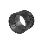 G.M.P - PROLUNGA WC DIRITTA IN GOMMA NERA