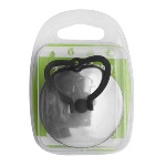 FAIDF - TAPPO IN GOMMA NERA CON MANIGLIA E ROSETTA CROMATA BLISTER