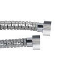 DAMAS - FLESSIBILE DOCCIA IN ACCIAIO ATTACCO 1/2FX1/2 ZIGRINATO