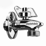 ALBER - RUBINETTO LAVATRICE A SFERA SQUALO CON MANIGLIA OTTONE