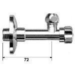 ALBER - RUBINETTO AD ANGOLO CON ROSONE E DADO CONICO CORTO