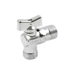 TIEMM - RUBINETTO LAVATRICE MM CON LEVETTA CROMATA WASH