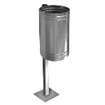 DIANHIDRO - CESTINO PORTA-RIFIUTI ZINCATO CON BASE