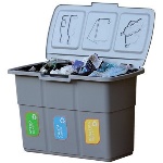 FF - PATTUMIERA PER RACCOLTA DIFFERENZIATA 3 SCOMPARTI SEPARATI