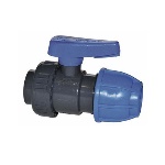 IRRIT - VALVOLA A SFERA MONOGHIERA IN PVC CON FIL. F/ GIUNTO A COMPRESSIONE