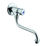 IDRAL - RUBINETTO A SNODO A PULSANTE DA PARETE CON ARRESTO TEMPORIZZATO