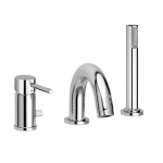 PAFFO - MISCELATORE BORDO VASCA CON DEVIATORE E BOCCA EROGAZIONE STICK