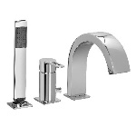 PAFFO - MISCELATORE BORDO VASCA CON DEVIATORE E BOCCA EROGAZIONE LINEA RINGO