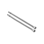 PAFFO - 2 PZ  FLESSIBILI  INOX CM 35 SEDE GUARNIZIONE