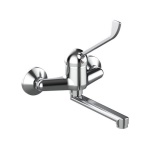 TIEMM - MISCELATORE MONOCOMANDO LAVELLO A MURO CON LEVA CLINICA LINEA TEN