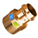 FRABO MANICOTTO IN BRONZO A PRESSARE FXFIL M ACQUA/GAS Diam. 42 x 11/2