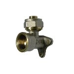 DIANHIDRO - RACCORDO CURVO FEMMINA CON FLANGIA A 3 FORI IK PER MULTISTRATO