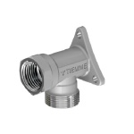 TIEMM - RACCORDO CURVO FEMMINA CROMATO CON FLANGIA