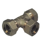 TIEMM - RACCORDO A TEE CON 3 DADI  O-RING TIEMME