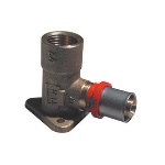 TIEMM - RACCORDO PRESS CURVO FEMMINA CON FLANGIA  PER MULTISTRATO