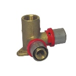 TIEMM - RACCORDO PRESS CURVO FEMMINA CON FLANGIA DOPPIA COLLO BASSO