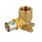 GF - ATTACCO A MURO CON FLANGIA 3 FORI A PRESSARE PER MULTISTRATO