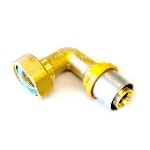 TIEMM - RACCORDO PER MULTISTRATO GAS CURVO CON GIRELLO E GUARNIZIONE PIANA