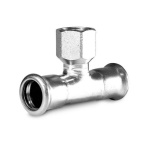 ATUSA 317-TQ136-0542 TI CON DERIVAZIONE FILETTO F A PRESSARE IN ACCIAIO CARBONIO