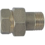 TIEMM - RACCORDO DIRITTO  MF 3 PEZZI  OTTONE GIALLO