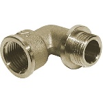 TIEMM - GOMITO A 90Â° MF CON BATTUTA IN OTTONE GIALLO