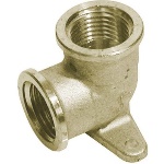 TIEMM - GOMITO A 90Â° FF CON FLANGIA IN OTTONE GIALLO