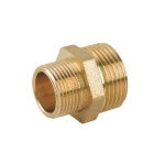 CAVAL - NIPPLE DOPPIO RIDOTTO MM IN OTTONE GIALLO