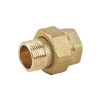 senza - RACCORDO DIRITTO 3 PZ MF CON O-RING IN OTTONE GIALLO