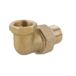 CAVAL - RACCORDO CURVO IN 3 PZ MF CON O-RING IN OTTONE GIALLO