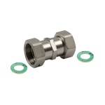 TIEMM - RACCORDO DIRITTO FF CON GIRELLO E GUARNIZIONE PIANA