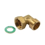 TIEMM - RACCORDO CURVO M-F CON GIRELLO E GUARNIZIONE PIANA