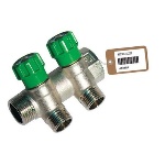 FAIDF - COLLETTORE LINEARE CON RUBINETTI D'ARRESTO 2 DERIVAZIONI IMPEX F-BRICO