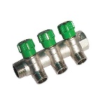 DIANHIDRO - COLLETTORE LINEARE CON RUBINETTI D'ARRESTO 3 DERIVAZIONI IMPEX