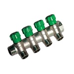 DIANHIDRO - COLLETTORE LINEARE CON RUBINETTI D'ARRESTO 4 DERIVAZIONI IMPEX