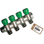 FAIDF - COLLETTORE LINEARE CON RUBINETTI D'ARRESTO 4 DERIVAZIONI IMPEX F-BRICO