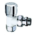 FAR - VALVOLA TERMOSTATIZZABILE BIANCO-CROMATA A SQUADRA