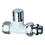 FAR 321-0215-04 DETENTORE DIRITTO  BIANCO-CROMATO  COMPLETO DI CALOTTA