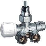 FAR 321-1436 VALVOLA MONO-BITUBO TERMOSTATIZZABILE SQUADRA DX C/BOCCHETTONE (FAR)