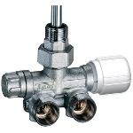 FAR - VALVOLA MONO-BITUBO TERMOSTATIZZABILE SQUADRA SX C/BOCCHETTONE