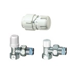 FAR - KIT VALVOLA + DETENTORE A SQUADRA + TESTA TERMOSTATICA ATTACCO FERRO