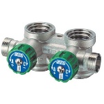 FAR - COLLETTORE COMPLANARE COMPONIBILE CON VALVOLE CROMATE DESTRO (FAR)