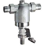 FAR - FILTRO PER IMPIANTI SANITARI CON ATTACCHI MANOMETRO MM CROMO